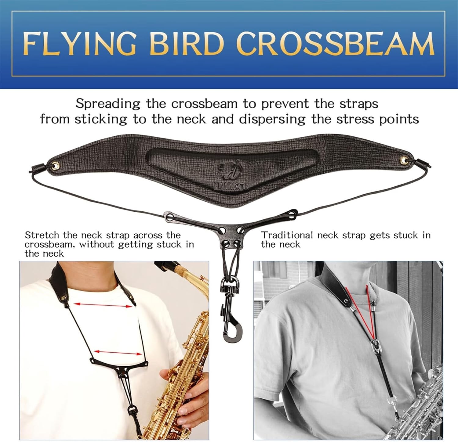 Saxophone Strap Alto Saxophone Electric Wind Instrument Strap Universal Cowhide Neck Strap For Adults saxophone accessories kit