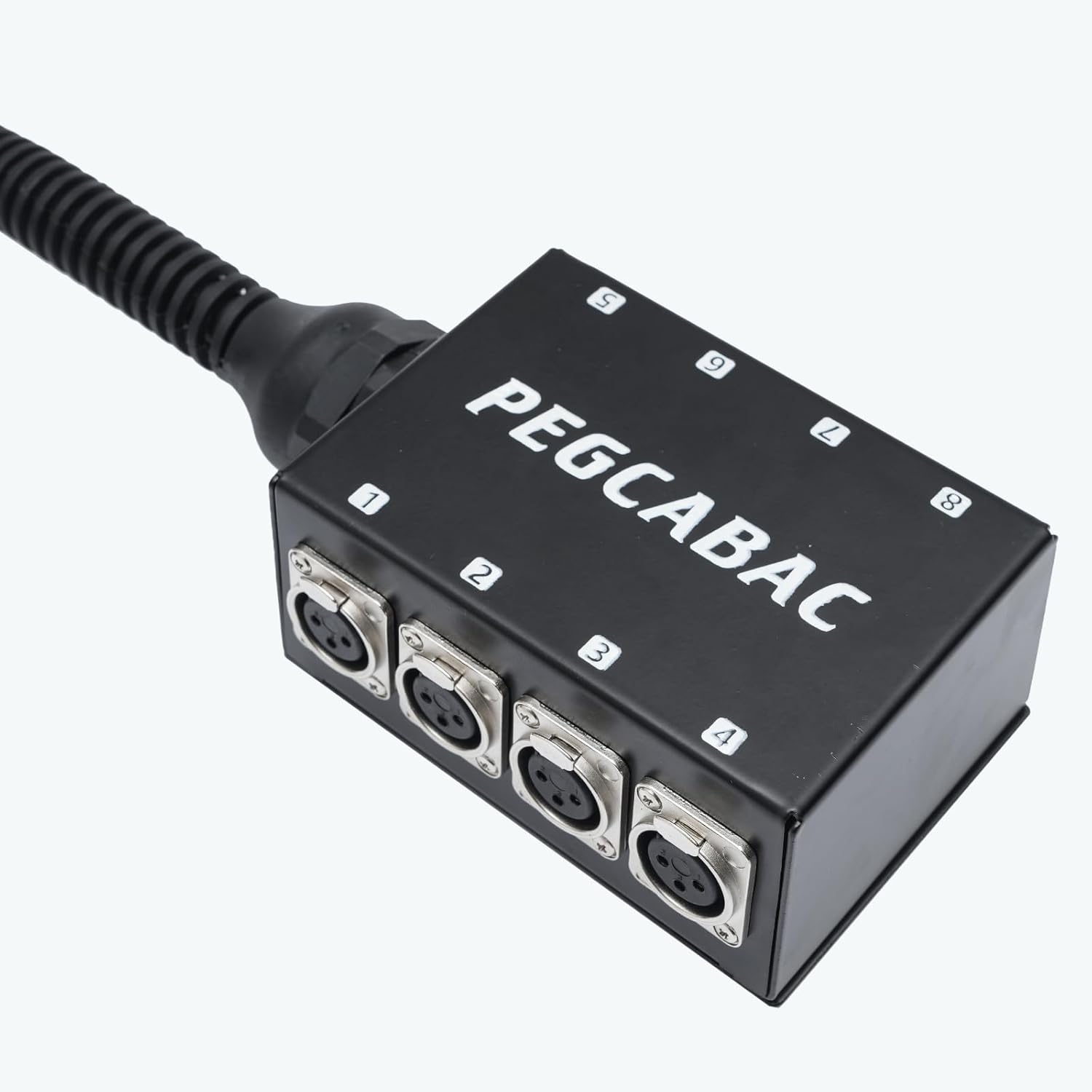 8 Channel XLR Snake Cable, Low Profile XLR Send Sub Snake Stage Box, Pro Audio Splitter Cable, 25FT