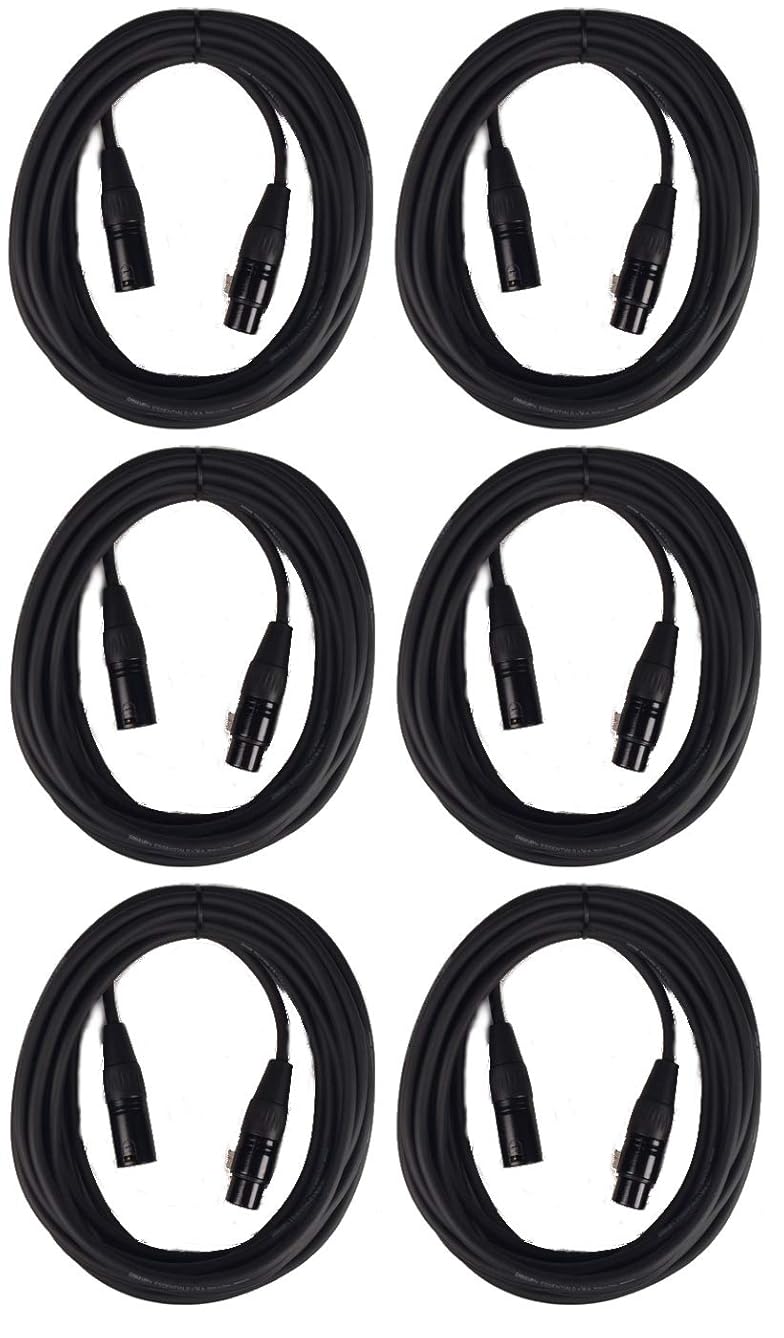 MIC-20-SIX-K - MIC-20 Bundle (6) Pack of MIC-20 XLR Microphone Cables