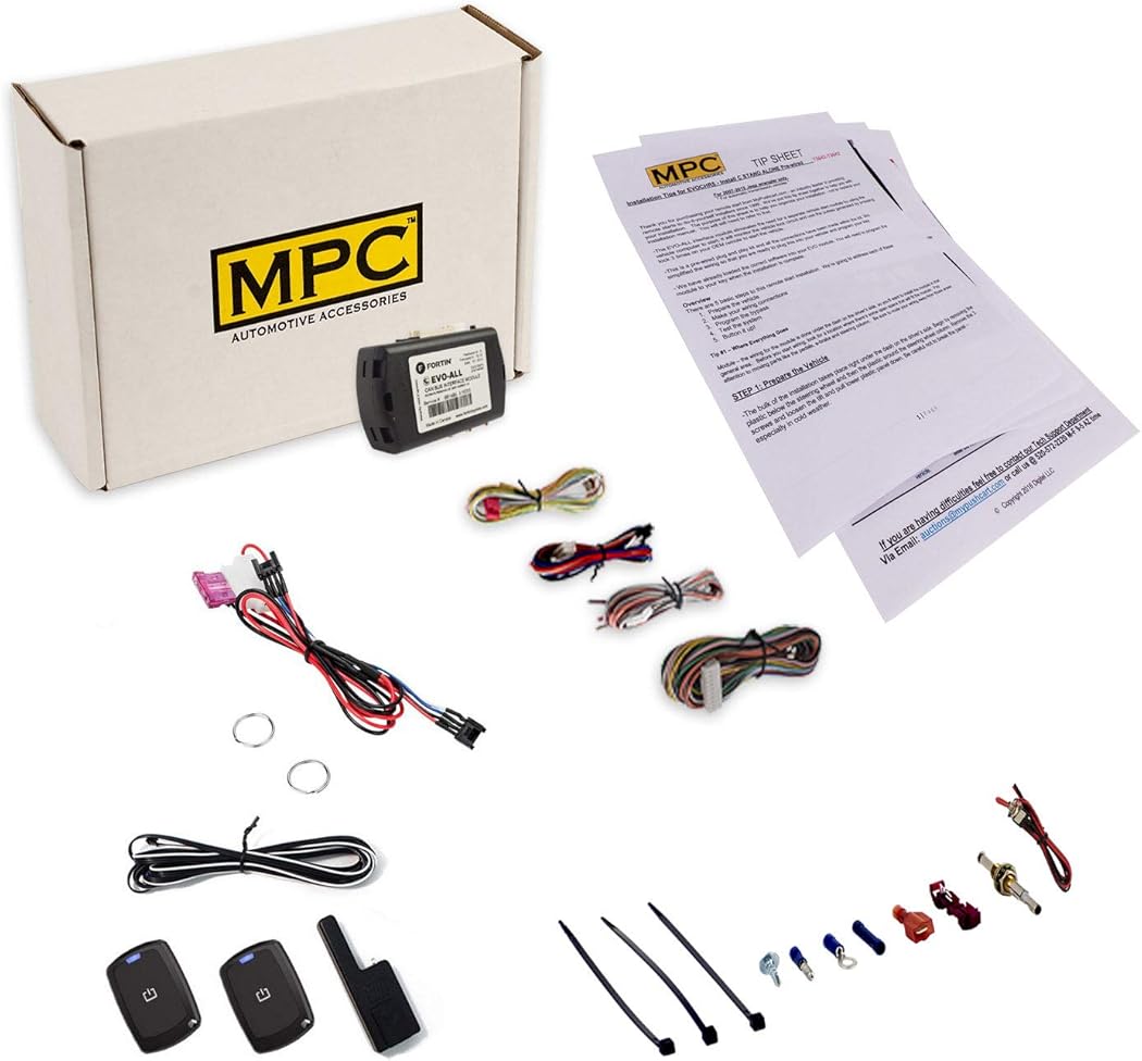 MPC Remote Starter Compatible with 2007-2011 Toyota Camry |Gas| |Push to Start| T-Harness - (2) Extended Range 1-Button Remotes - Up to 1,500 Range - Firmware Preloaded