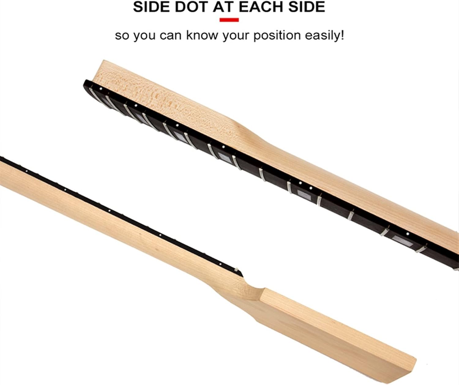 Electric Bass Guitar Neck for 4 String DIY Unfinished Maple Nut 21 Frets Bolt On Guitar Unfinished Guitar Neck (Color : 02)