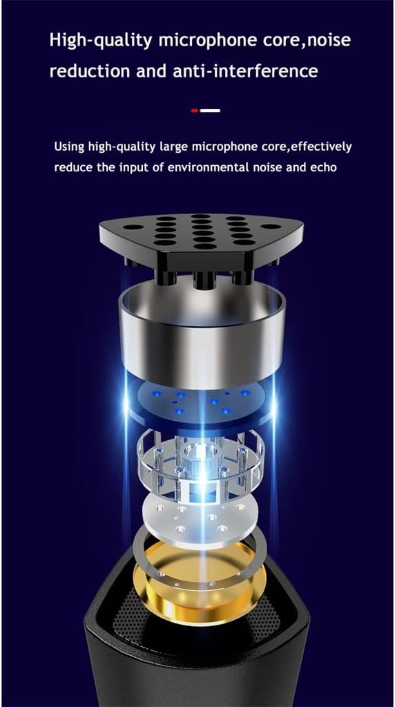 Desktop Gooseneck USB Microphone Game with Voice Changer Condenser Microphone Suitable for Computer Studio Recording