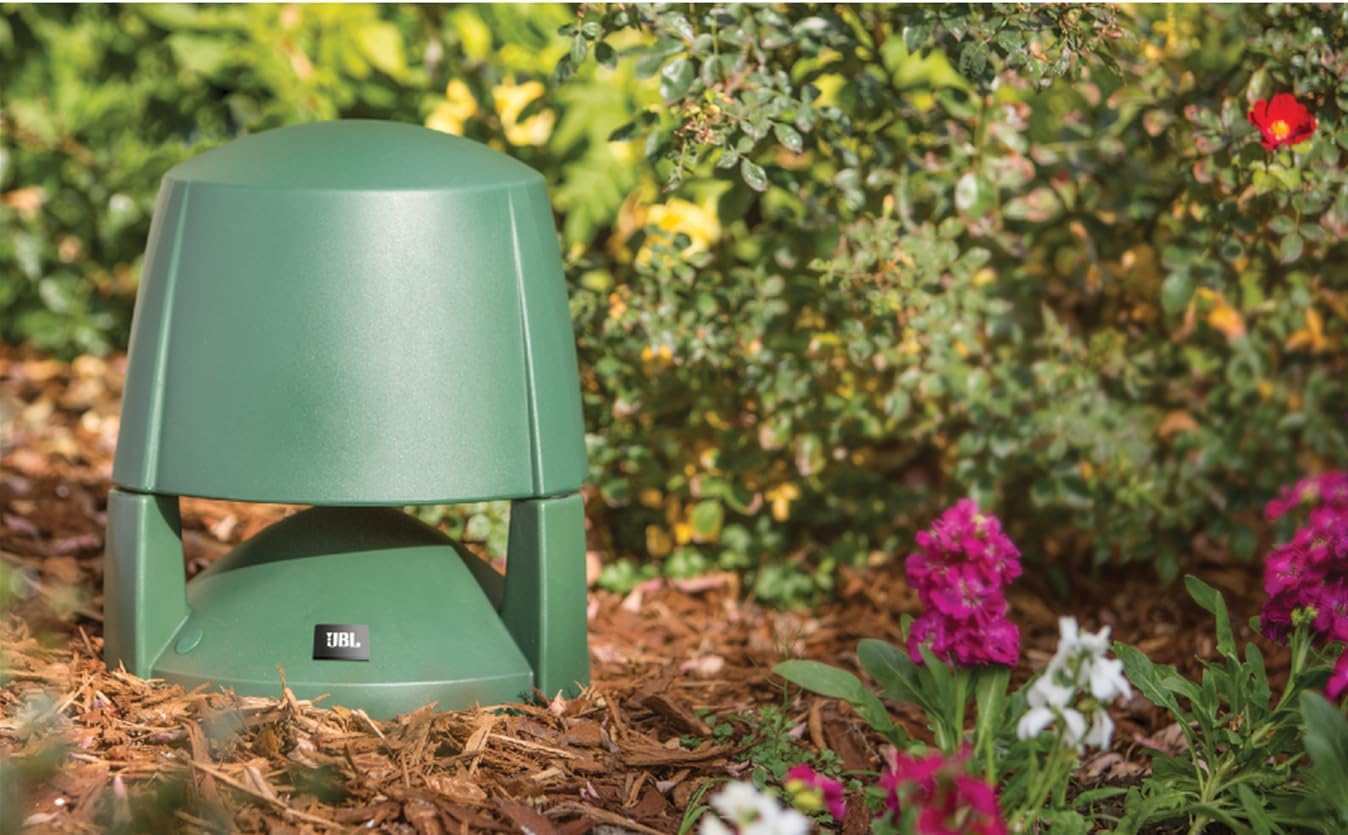 JBL Professional Control 85M Wired Two-Way Coaxial Mushroom Style Outdoor, Landscape, Waterproof Speaker, 5.25-Inch, 360 Degree Sound. Sold Individually. Green