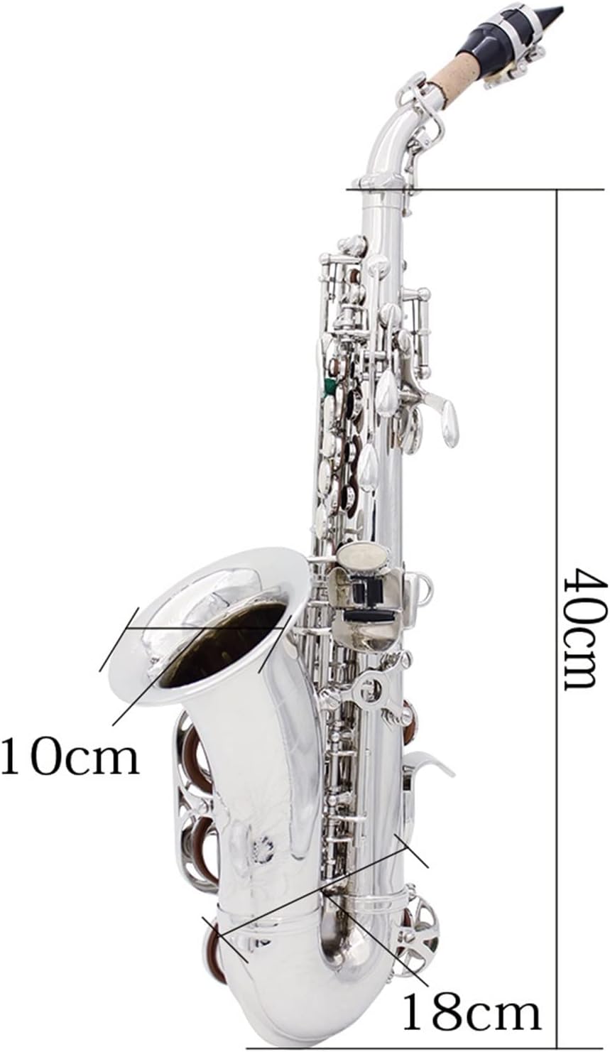 Saxophone B Down High-pitched Small Bend Saxophone Woodwind Instrument with Accessories (Color : 2)