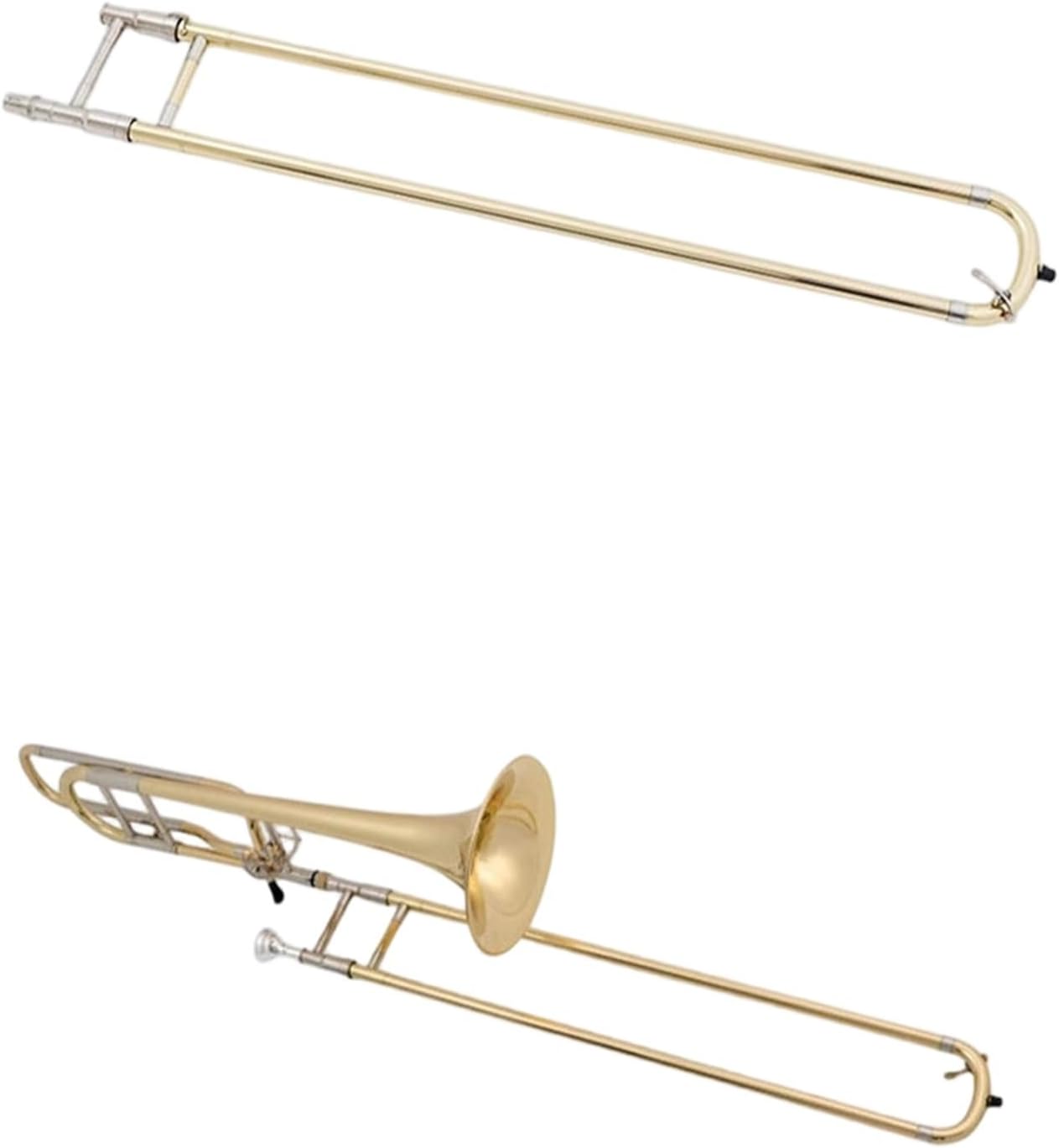 Adult Trombone Instrument Playing Lacquer Gold Tenor Change To B Flat F Key Trombone Beginner Professional Brass Instrument