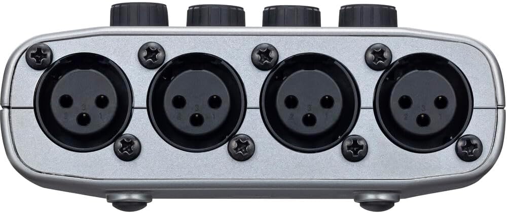 Zoom PodTrak P4 Portable Multitrack Podcast Recorder + 4X AA Batteries with Charger + 128GB Memory Card + XLR Female to Male Cable + Cleaning kit + ZDM-1 Podcast Mic Pack