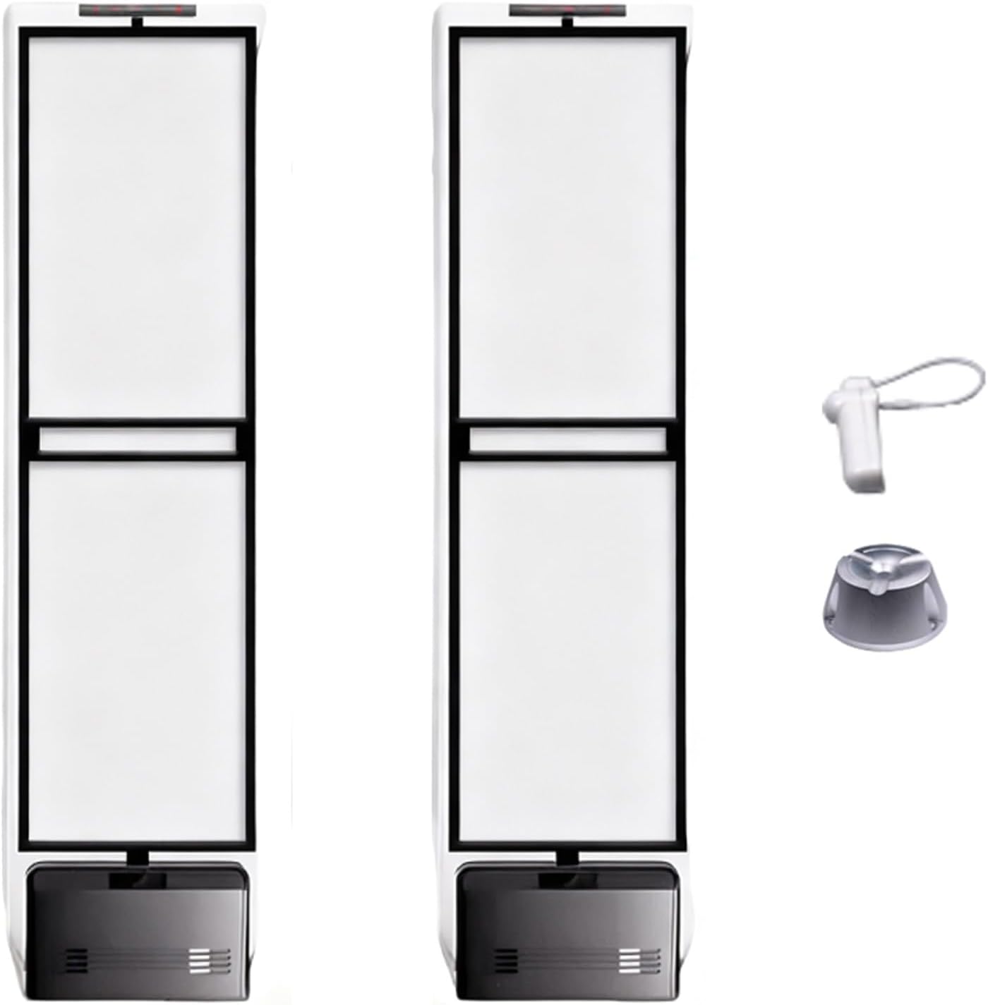 Acrylic Retail Anti-theft Equipment, Security Tower, Retail Anti-Theft Security Tag Sensor with Sound and Light Alarm, 58KHz EAS for Supermarkets Store, Black