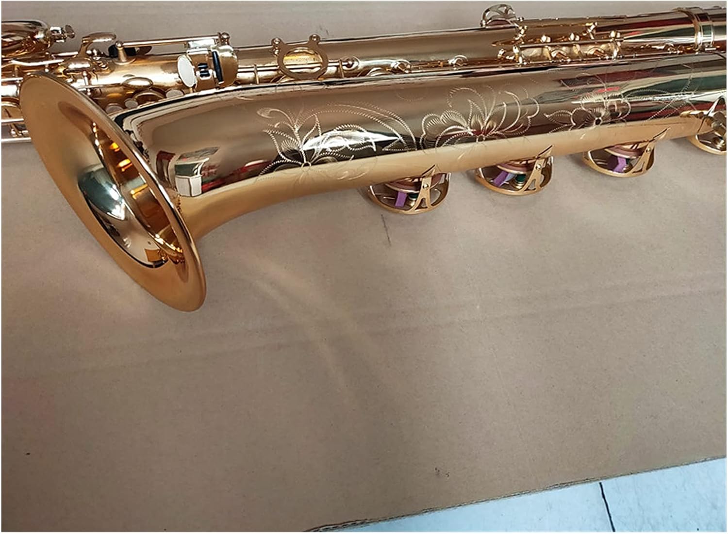 E Flat Baritone Saxophone Surface Professional Brass Musical Instruments Sax Student Saxophone