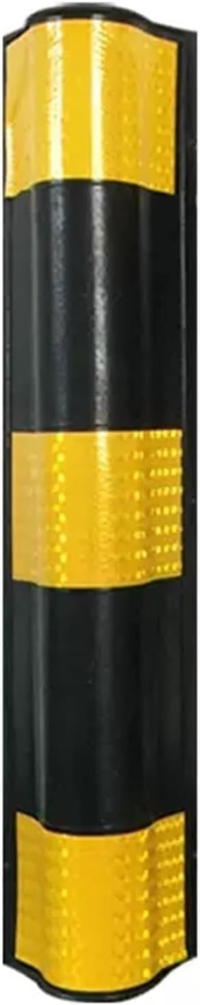 Garage Wall Protector Wall Corner Guard for Parking Garages, Arc Warehouse Rubber Column,Reflective Car Parking Protector Bumper, 1cm Thick for Parking Garages,Yellow-15pcs-100cm