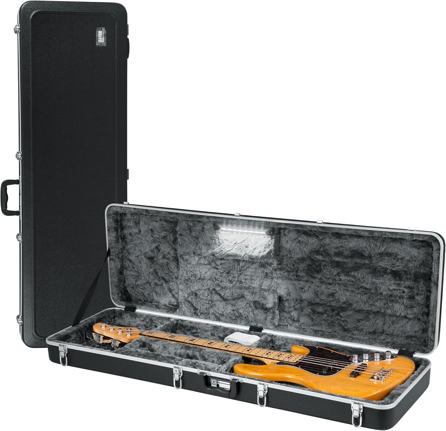 Gator Cases Deluxe ABS Molded Case for Bass Guitars with Internal LED Lighting (GC-ELECTRIC-LED)