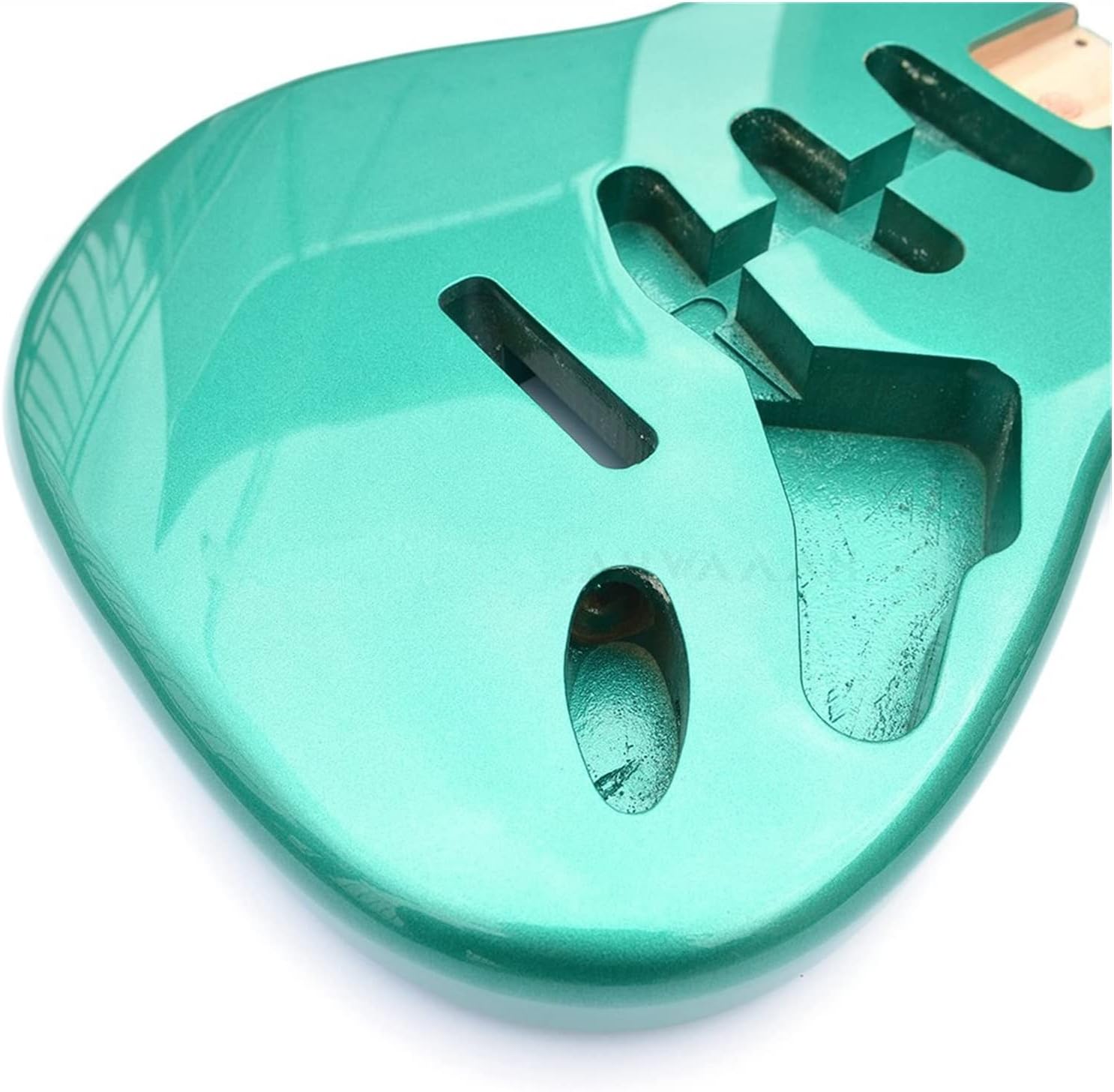 FLFL Alder Guitar Body SSS Pickup Route Green Color for ST Strat DIY Guitars Unfinished Guitar Kit