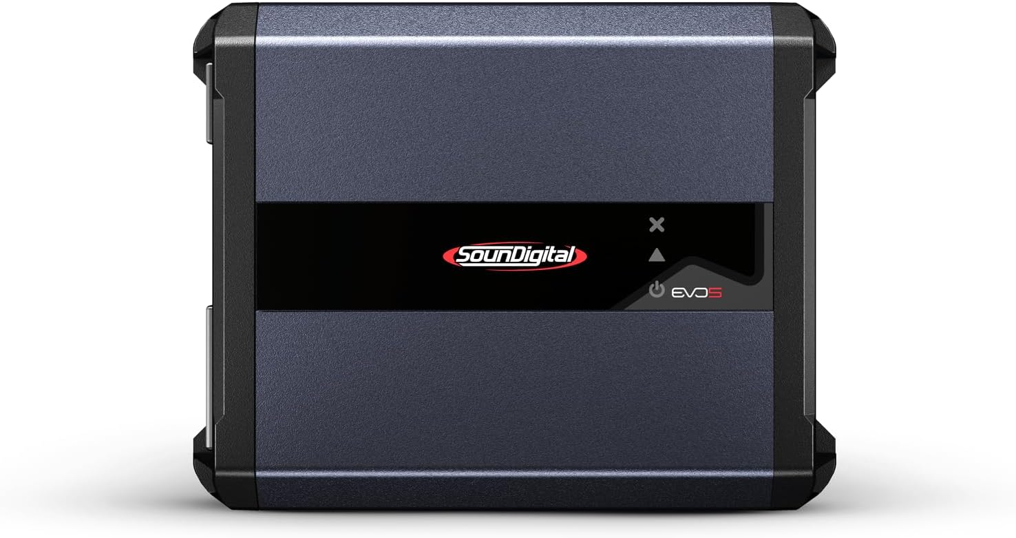 SounDigital Car & Motorcycle Amplifier, 1200 Watts RMS, 2 Ohm, 1 Channel, High Power, EVO5, large