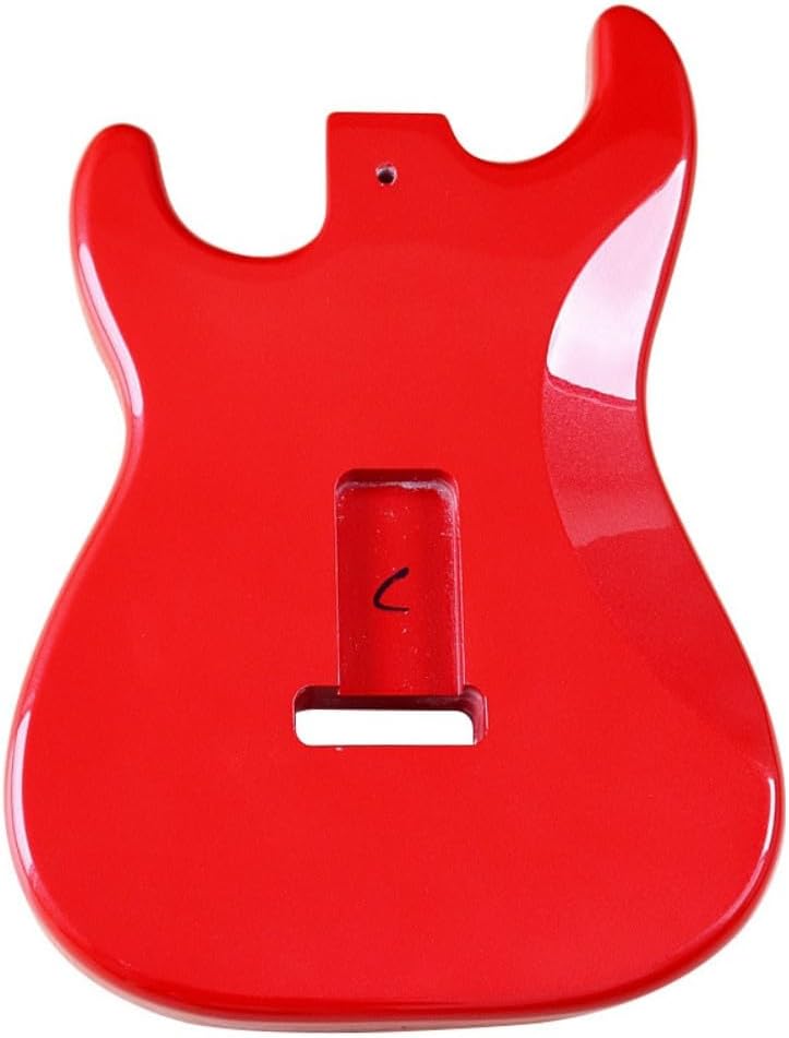 Electric Guitar Body for Fender Strat Stratocaster Guitar Accessory DIY Guitar Body Poplar SSS (Red)