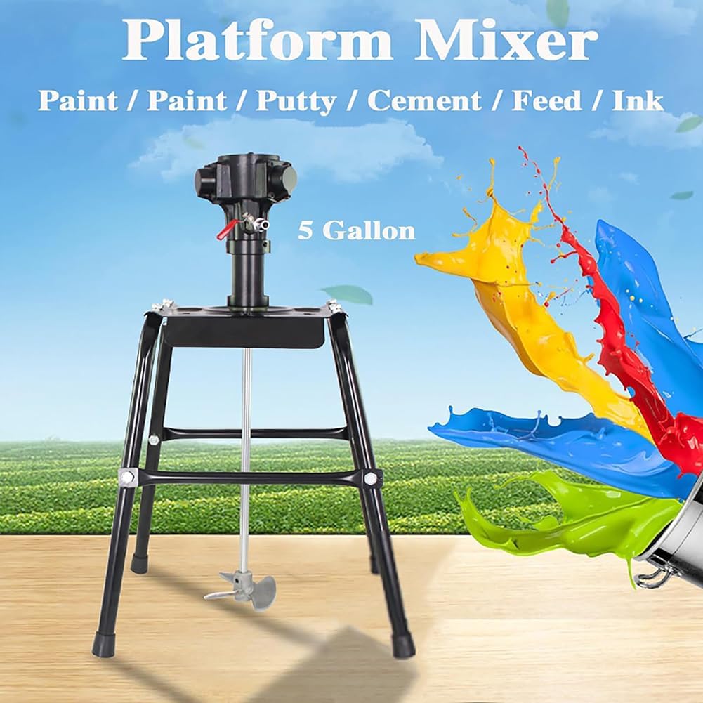 Pneumatic Paint Mixer 5 Gallon/20L Paint Mixer Machine, Air Agitator Blender Stirrer, Desktop Vertical Air Agitator, Paint Mixer Stirring Tool