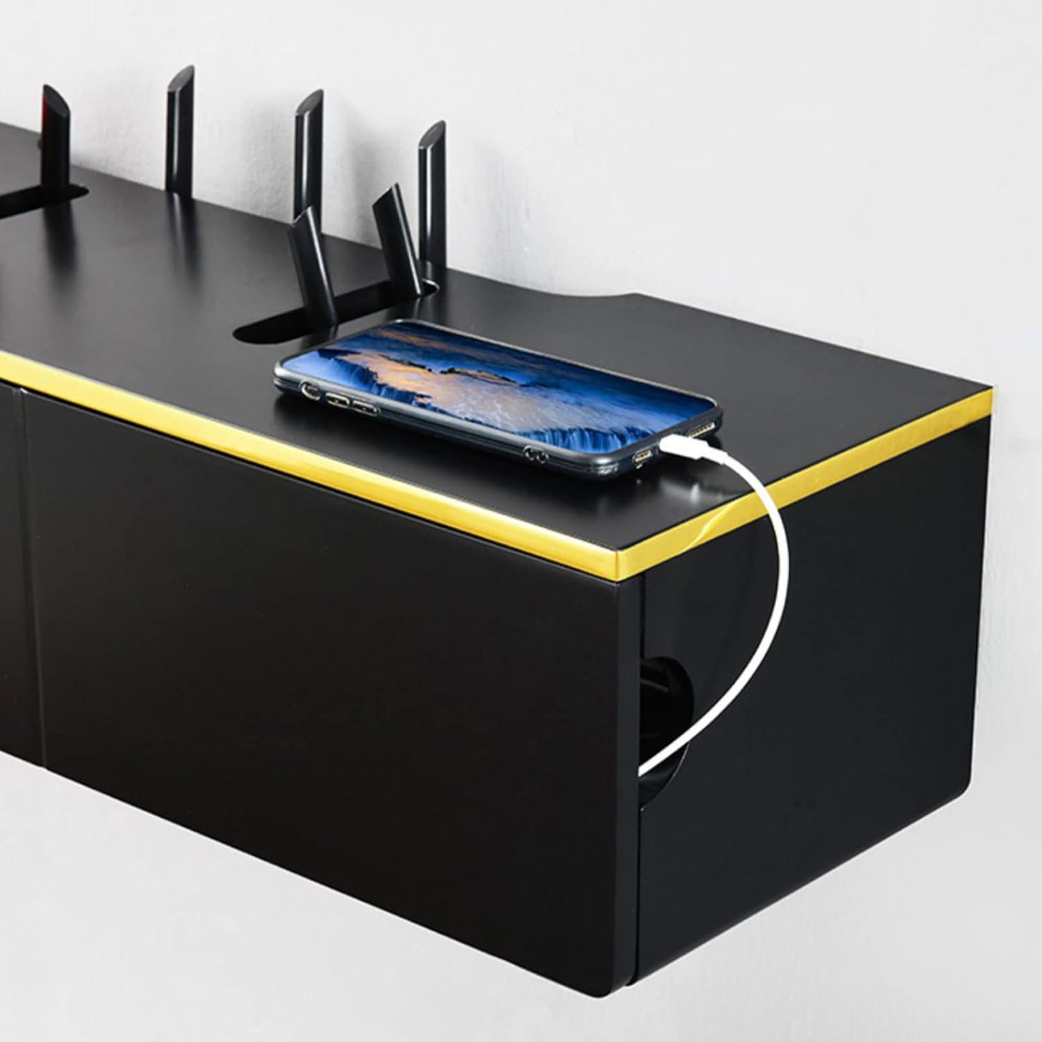 Wall Shelf Floating Shelf Wall mounted TV Shelf TV Stand TV Media Console Set-top box Router Storage Shelf TV Background Wall Decorative Shelf Wall Mount Corner Shelves TV board Display shelves