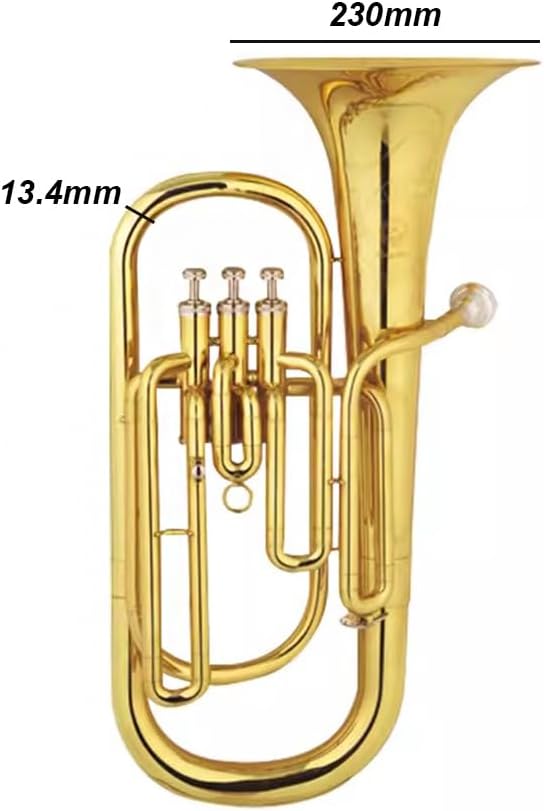 Upright Euphonium, Western Wind Instrument, 4 Flat Key Euphonium, Festival Instrument, Full Sound