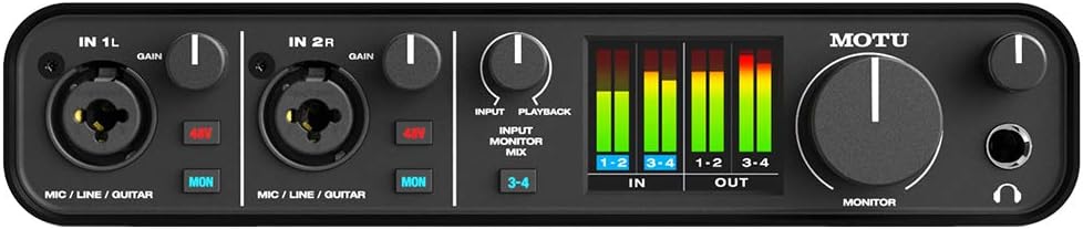 Motu M4 4x4 USB Audio Interface with AKG Project Studio P220 Condenser Mic, HPC-A30 Studio Monitor Headphones & XLR Cable Bundle