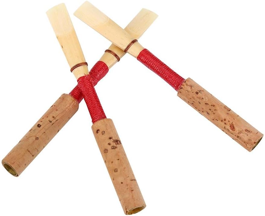 10pcs Bamboo Oboe Reeds,Medium Strength Soft Handmade Oboe Reeds Woodwind Instrument Replacement Accessory