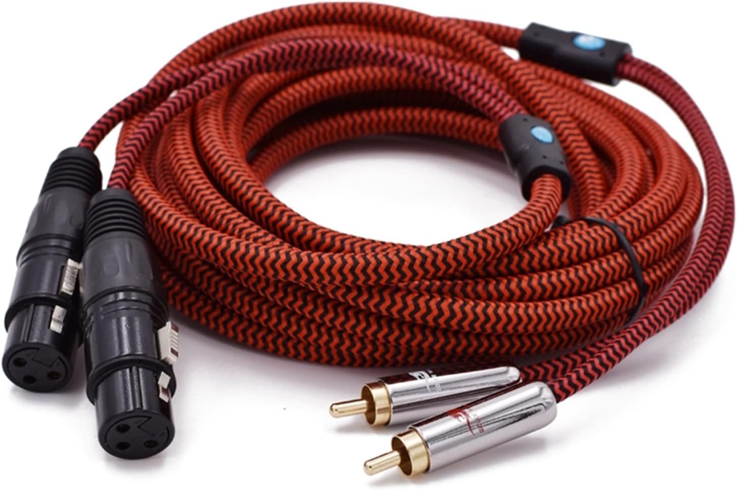 ARTICHOKE Xiaojiang Store Cable Dual XLR Female to Dual RCA Male Fit for Sound Mixer AMP 2 RCA to 2 XLR 3 Pin Shielded Cable 1M 2M 3M 5M 8M 10M 15M (Size : 10meter)