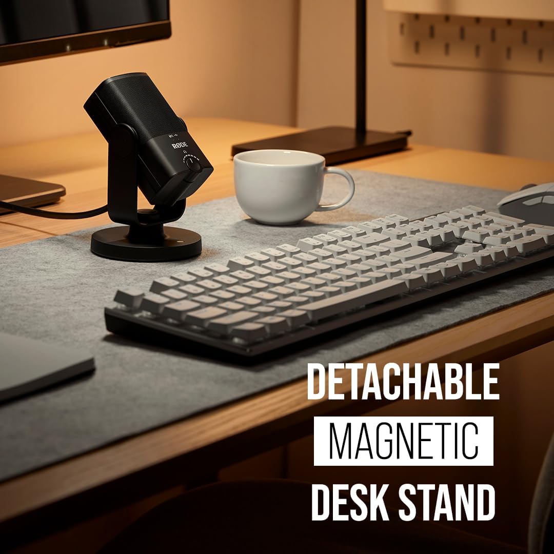 RØDE NT-USB Mini Versatile Studio-quality Condenser USB Microphone with Free Software for Podcasting, Streaming, Gaming, Music Production, Vocal and Instrument Recording,Black