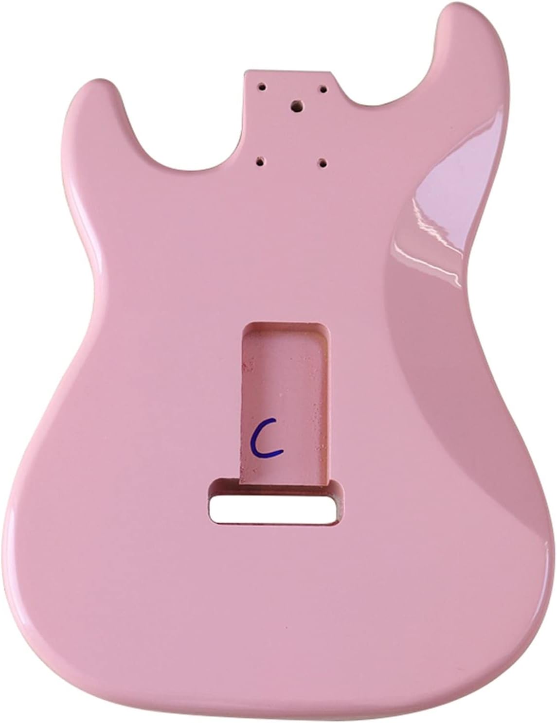 FLFL Pink Electric Guitar Body Poplar Wood for ST Guitar Barrel Guitar Parts for Electric Guitar Unfinished Guitar Kit