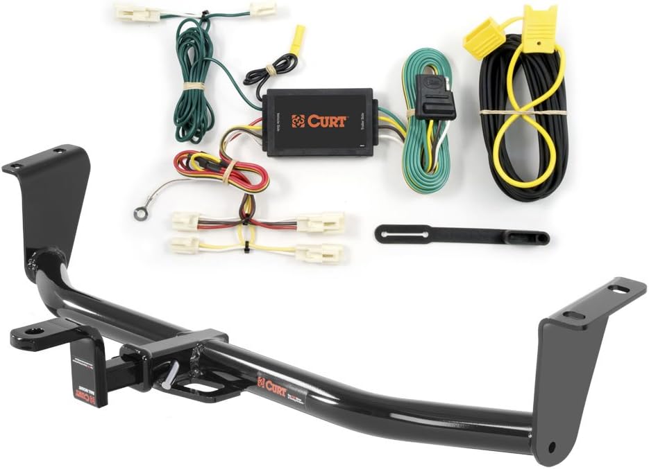 CURT Class 1 Trailer Hitch Bundle with Wiring for 2014-2016 Toyota Corolla - 112653 & 55567
