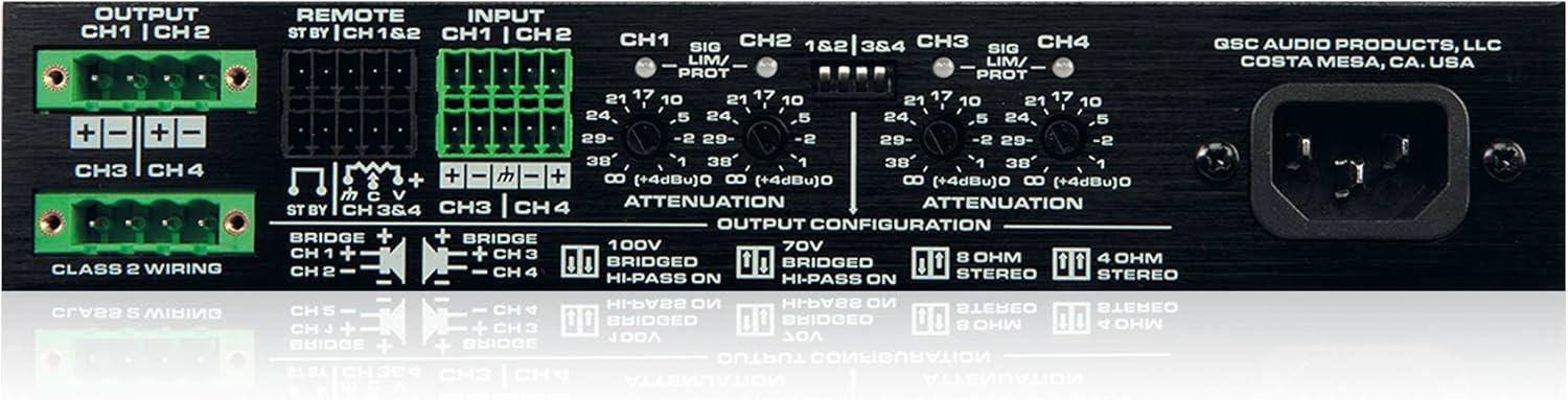 QSC SPA460 SPA SER ENERGY STAR 4CH POWER AMP