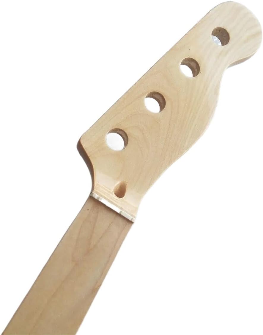 Fretless Maple Style Jazz Bass Guitar Neck Part 20 Fret 34inch Gloss 4 String