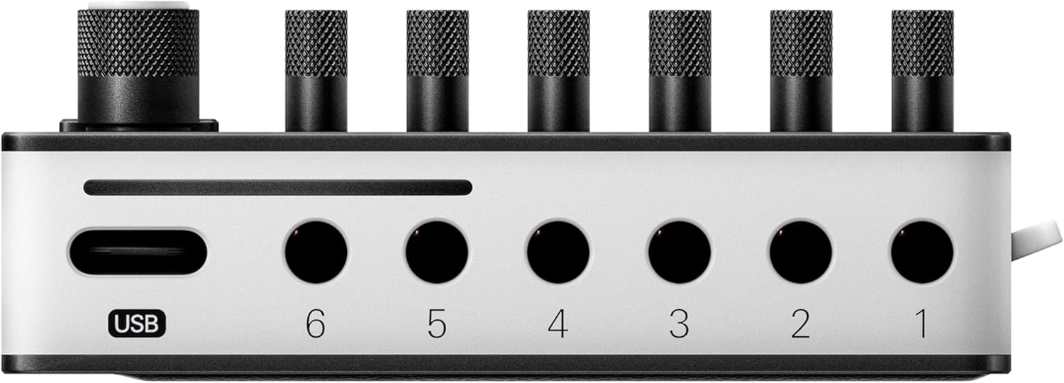 teenage engineering TX–6 portable and rechargeable 6 stereo channel mixer, usb audio interface and sound card, 8 hour battery life, built-in effects, ble and usb midi, iOS compatible (black)