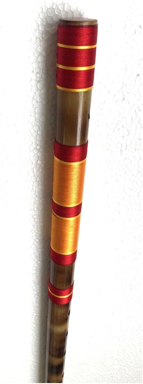 Left handed Concert Bamboo Flute E bass scale Fry Bansuri With Velvet cover & case