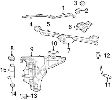 Mopar 6812 5524AA, Windshield Washer Fluid Reservoir