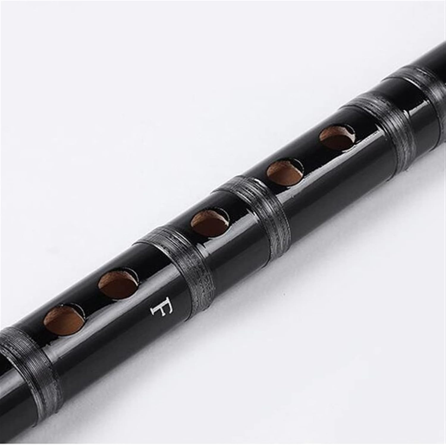 Chinese Bamboo Flute White Brass Joints C D E F G Key Woodwind Musical Instruments Transverse Flute Dizi (Color : E)