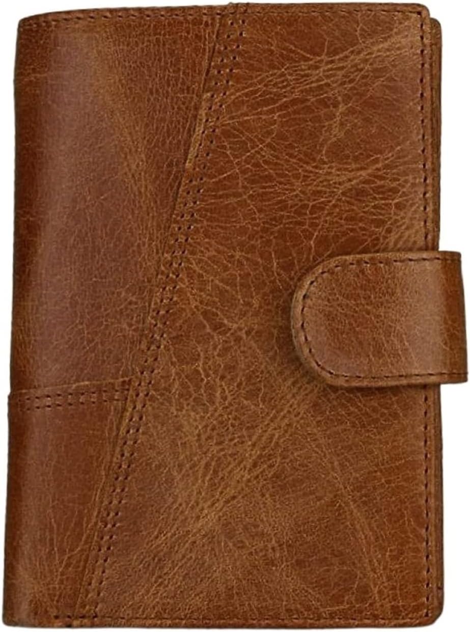 Wallets Leather Wallet Anti Theft Vertical Snap Male Business Card Holder Cowhide Purse Bag Wallet Man