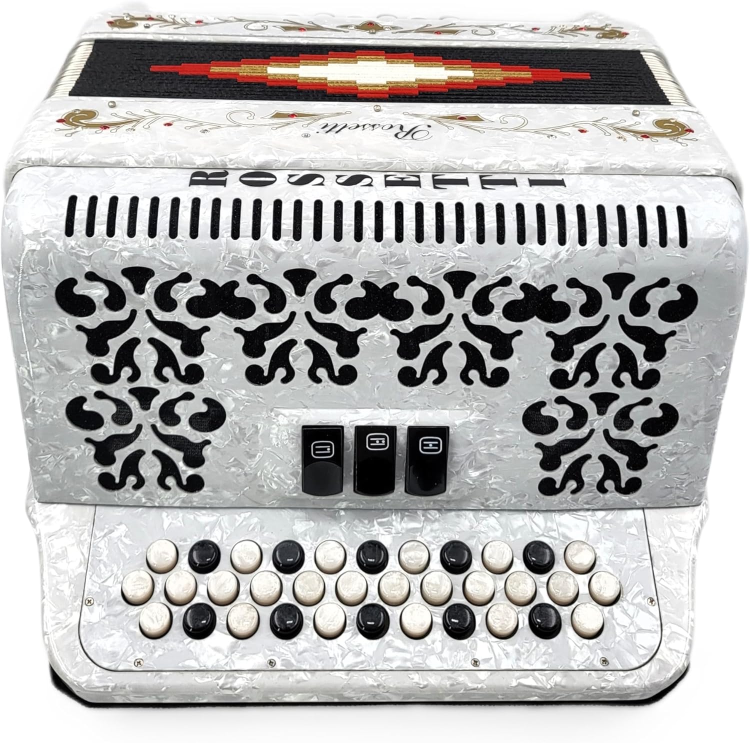 Rossetti, 34-Key Accordion (ROS3412-FBE-WT)