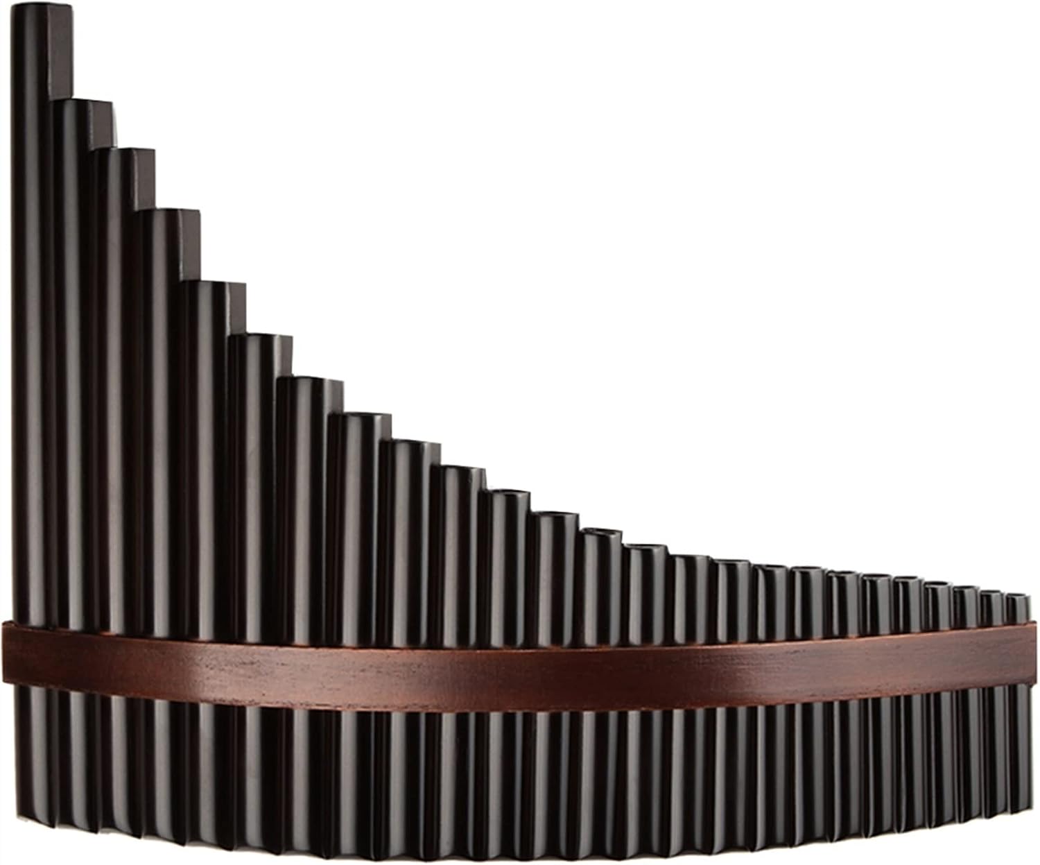 KESHUO C Key Black Pan Flute 25 Pipes Woodwind Instrument Bamboo Handmade Pipe Panpipes