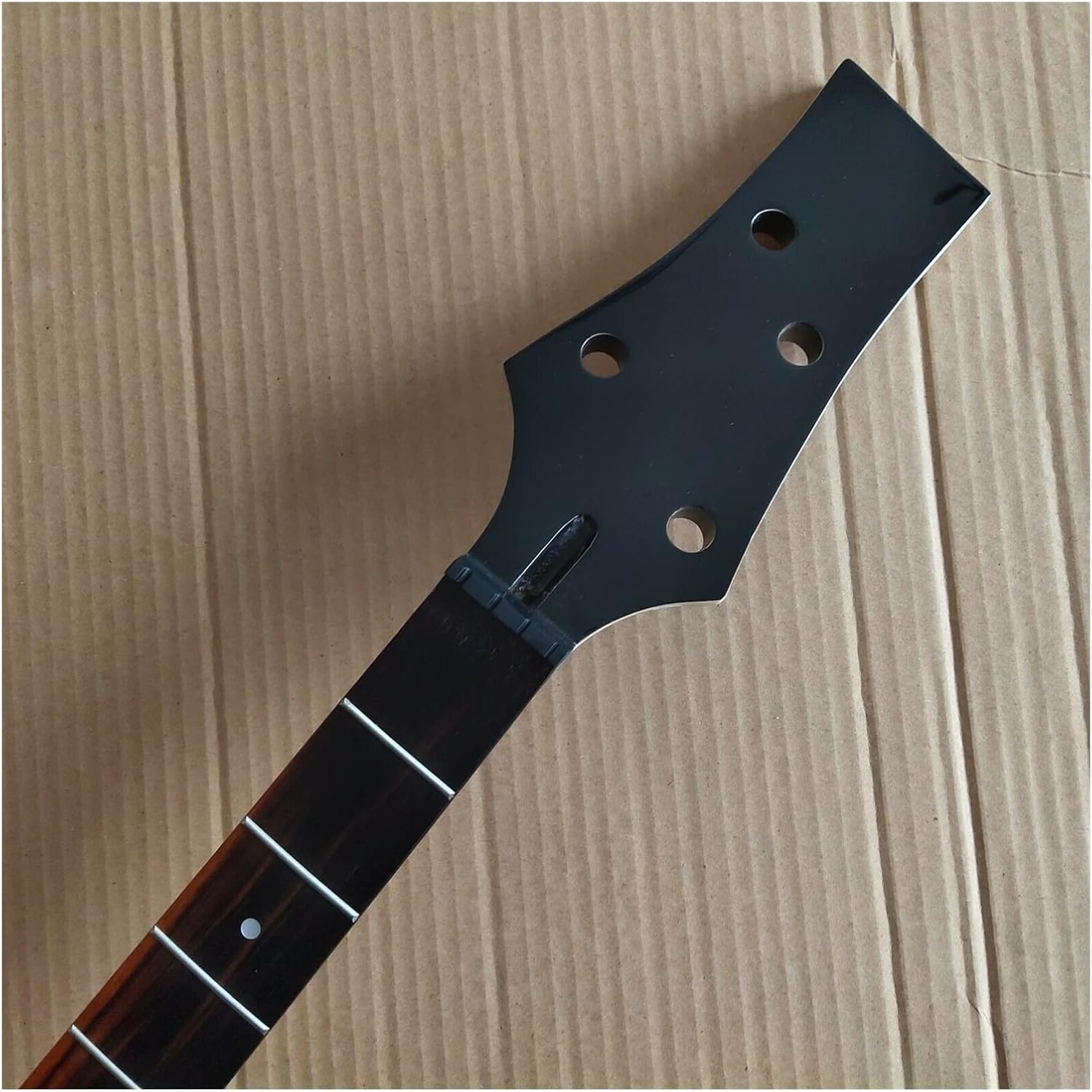 24 Fret Rosewood Fingerboard 2+2 Tuner Holes 4 String Maple Bass Neck Guitar ​Neck Replacement