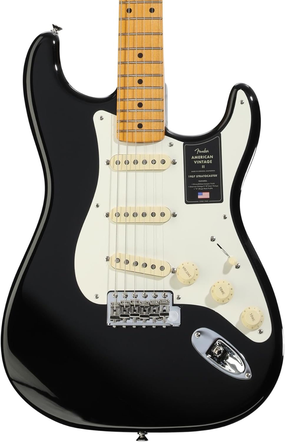 Fender American Vintage II 1957 Stratocaster Electric Guitar - Black