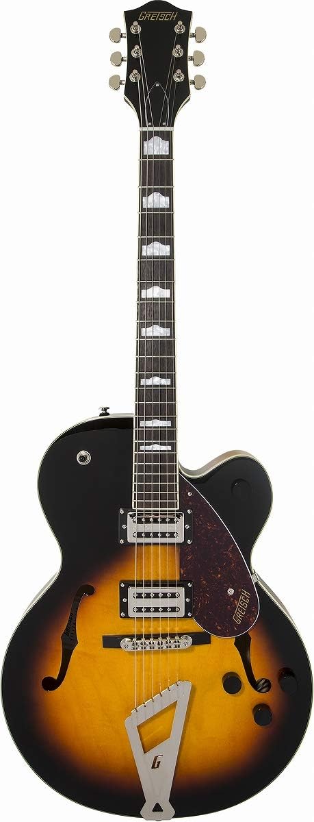Gretsch G2420 Streamliner Hollow Body 6-String Electric Guitar with Chromatic II Tailpiece, Broad'Tron Pickups, and Laurel Fingerboard (Right-Handed, Aged Brooklyn Burst)