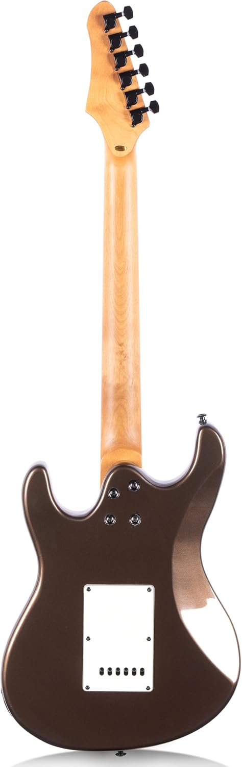 Grote Solid Electric Guitar GSTM-3 Metallic Finish Poplar Body Maple Neck Maple Fretboard (Brown)