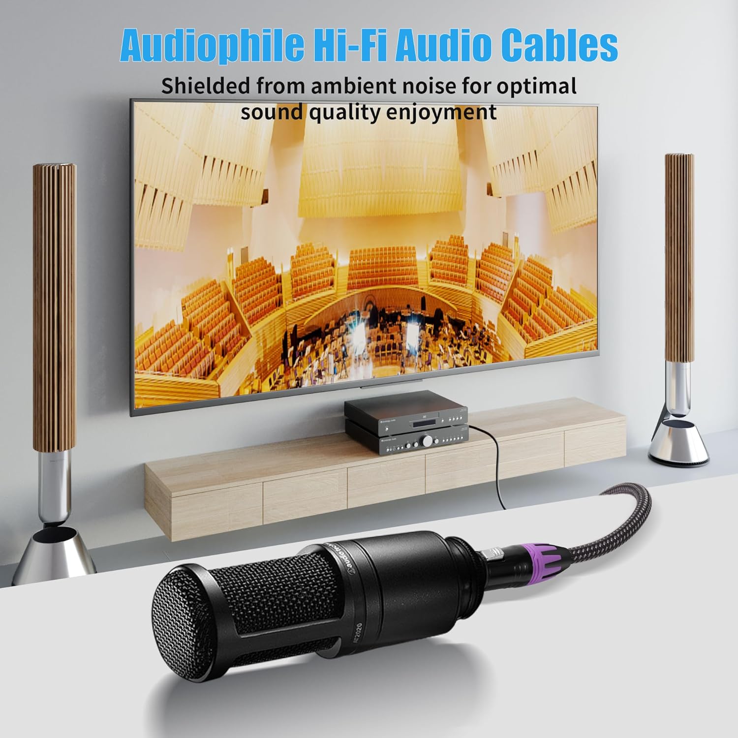 SMALL-EYE XLR Cables for Microphone 25 ft 6 Pack – Premium Braided Balanced XLR Mic Cable, 3-Pin Male to Female, Dual Shielded for Studio, Stage, and Live Sound (25')