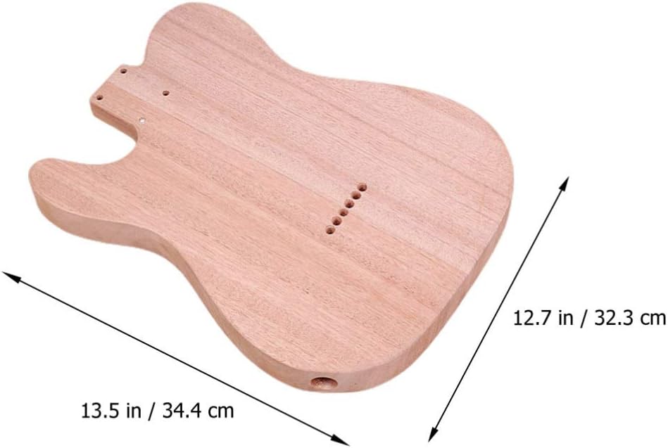 Milisten Guitar Body Replacement Body Unfinished Bass Wood Body Blank Guitar Body Kit Unfinished Body Guitar Accessories Guitar Kits Electric Guitar Bodies Basswood Wooden