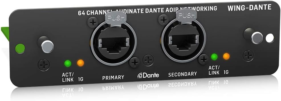Behringer WING-DANTE WING Expansion Card for 64x64 Channel Audinate Dante AoIP Networking