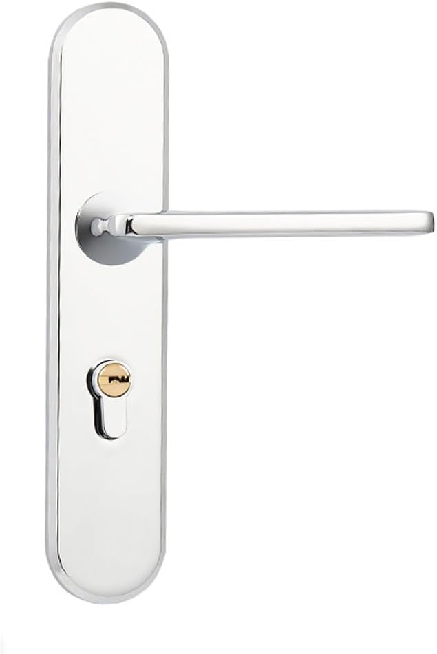 Indoor Silent Magnetic Locks Bedroom Door Anti-Theft Split Wooden(White-Fruit Peach5)