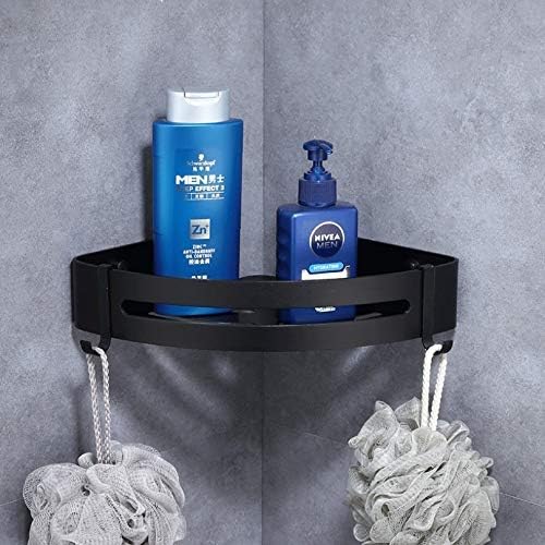 Toilet Washstand Bathroom Corner Stand Space Aluminum Black Bathroom Shelves Wall Mount Corner Shower Rack Shampoo Storage Rack Bathroom Accessories Storage