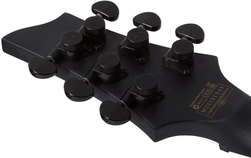 Schecter PT Black Ops 6-String Electric Guitar with Mahogany Body and Ebony Fingerboard (Satin Black Open Pore)