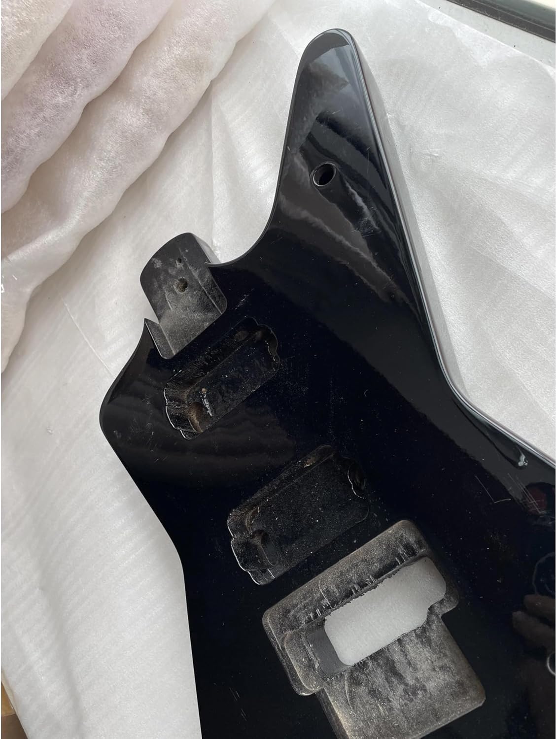 Guitar Body Guitar Replacement Parts Original Electric Guitar Body Unfinished Basswood Black Special Shape Barrel Kit Part