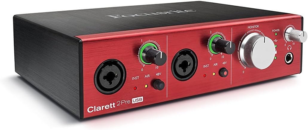 Focusrite Clarett 2Pre USB 10-In/4-Out Audio Interface