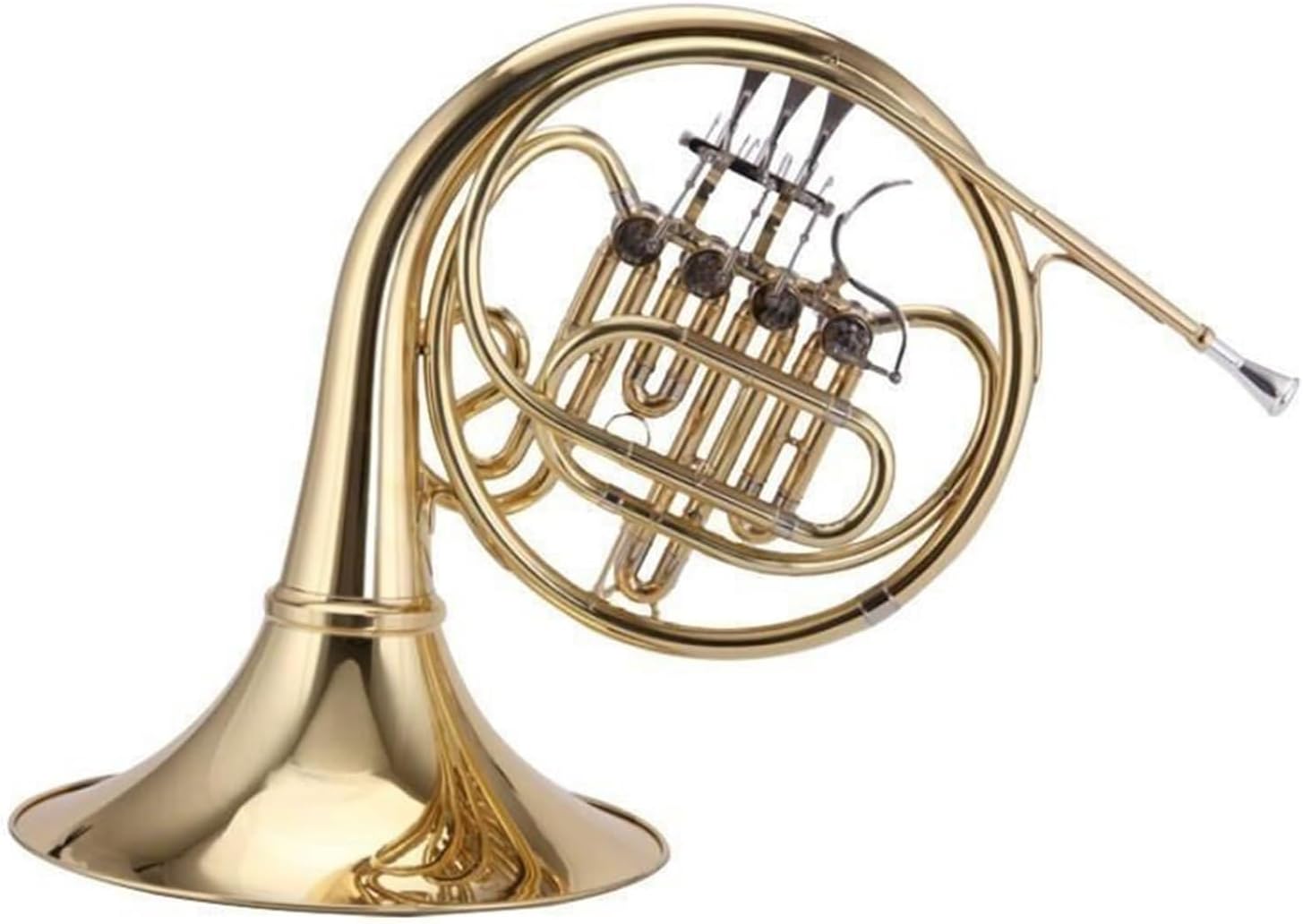 4 Key French Horn French Horn Instrument B Flat Beginner Playing Four Key Single Row Lacquer Gold
