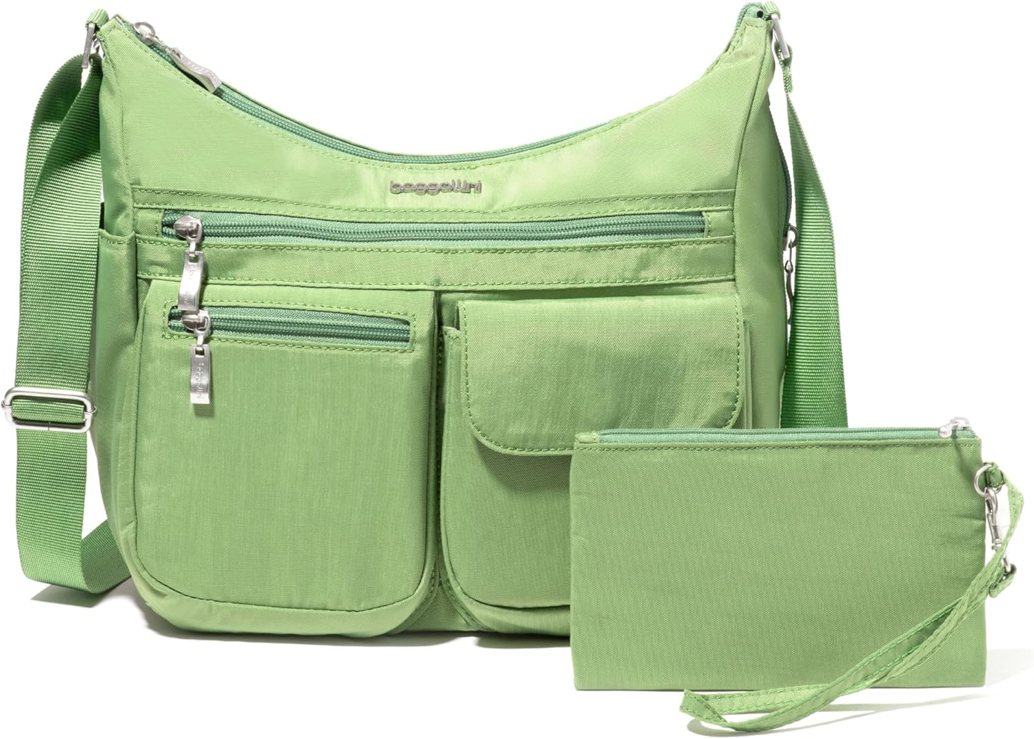 Baggallini womens Everywhere Bagg Crossbody Women 11x9 Lightweight Nylon Hobo Water-resistant Travel Bag W/Rfid