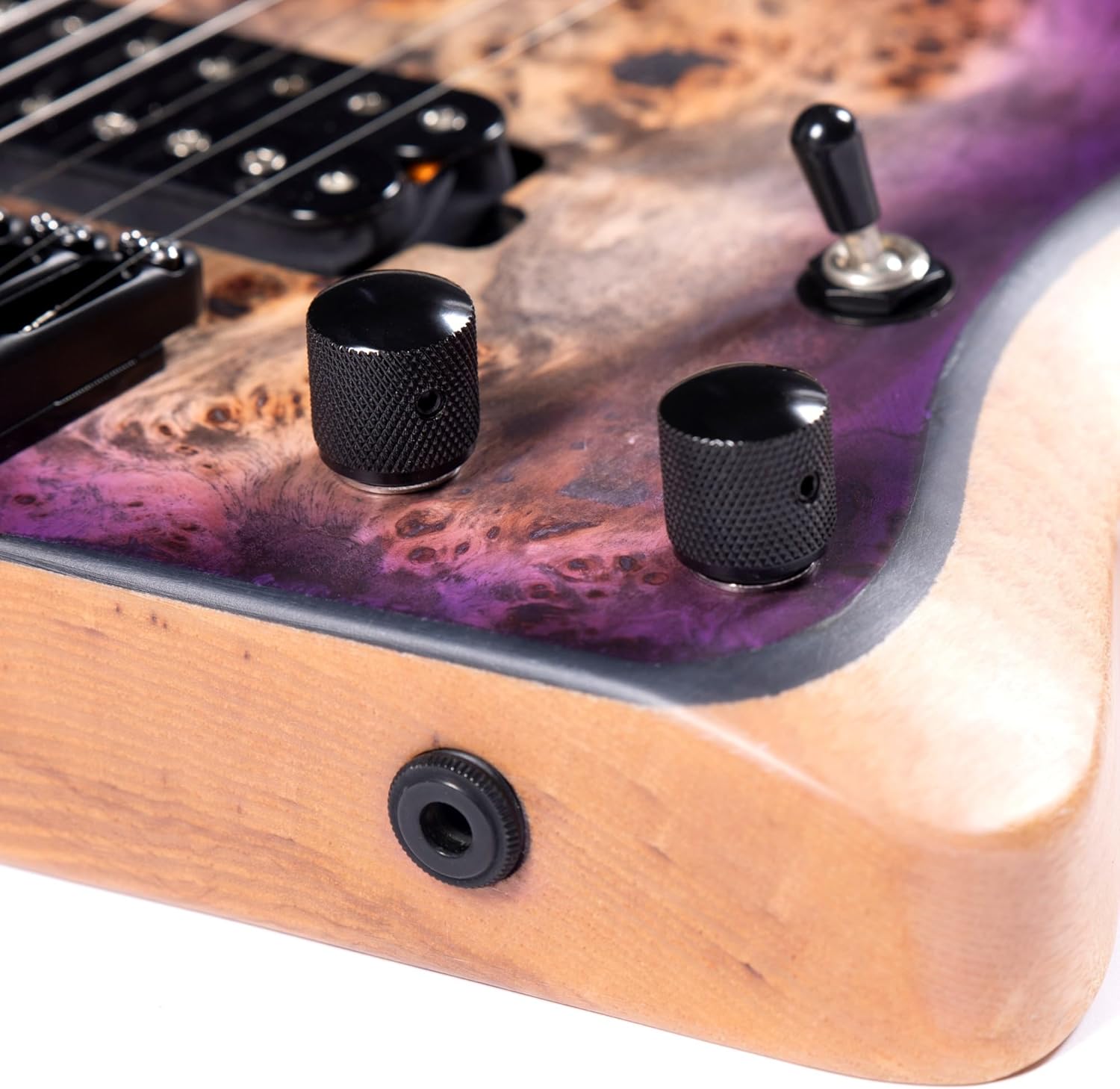 Beginner Electric Guitar Kits 7 String 24 Fret Headless Jazz Electric Guitar(Purple)